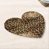 Leopard Print Gold Glitzy Sparkle Glitzer Untersetzer (angewinkelt)