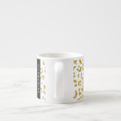 Leopard Print, Gold Leopard, Glitzer, Ihr Name Espressotasse (Rückseite)