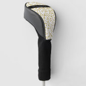 Leopard Print, Gold Leopard, Glitzer, Ihr Name Golf Headcover (angewinkelt)