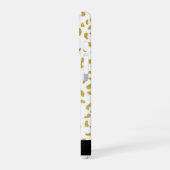 Leopard Print, Gold Leopard, Glitzer, Ihr Name iPhone 16 Hülle (Linke Seite)