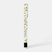 Leopard Print, Gold Leopard, Glitzer, Ihr Name iPhone 16 Hülle (Rechte Seite)