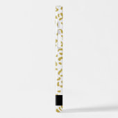 Leopard Print, Gold Leopard, Glitzer, Ihr Name iPhone Hülle (Linke Seite)