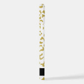 Leopard Print, Gold Leopard, Glitzer, Ihr Name iPhone Hülle (Rechte Seite)