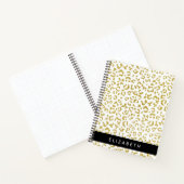 Leopard Print, Gold Leopard, Glitzer, Ihr Name Notizblock (Innenseite)