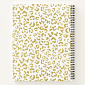 Leopard Print, Gold Leopard, Glitzer, Ihr Name Notizblock (Rückseite)