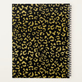 Leopard Print, Gold Leopard, Glitzer, Ihr Name Planer (Rückseite)