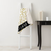 Leopard Print, Gold Leopard, Glitzer, Ihr Name Sherpadecke (Beispiel)