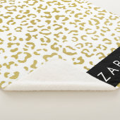 Leopard Print, Gold Leopard, Glitzer, Ihr Name Sherpadecke (3/4)