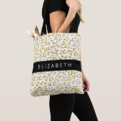 Leopard Print, Gold Leopard, Glitzer, Ihr Name Tasche (Von Nahem)