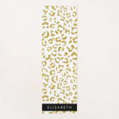 Leopard Print, Gold Leopard, Glitzer, Ihr Name Yogamatte (Vorderseite)