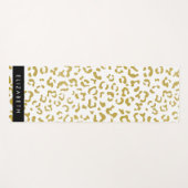 Leopard Print, Gold Leopard, Glitzer, Ihr Name Yogamatte (Vorderseite (Horizontal))