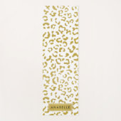 Leopard Print, Gold Leopard, Glitzer, Ihr Name Yogamatte (Vorderseite)