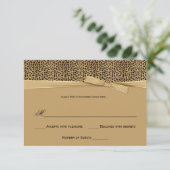 Leopard Print Gold Ribbon UAWG Einladung (Stehend Vorderseite)