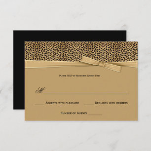 Leopard Print Gold Ribbon UAWG Einladung