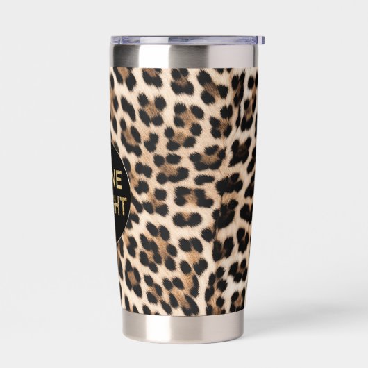 Leopard Print Gold Shine Bright Thermobecher (Links)