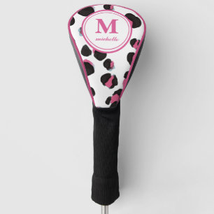 LEOPARD PRINT Golf personalisiert NAME monogramm Headcover
