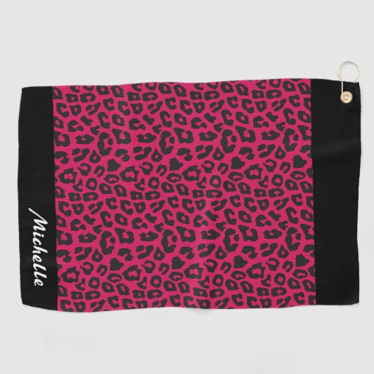 Leopard Print Golfhandtuch (Horizontal)
