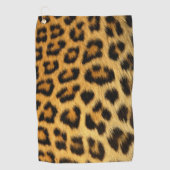 Leopard Print Golfhandtuch (Vorderseite)