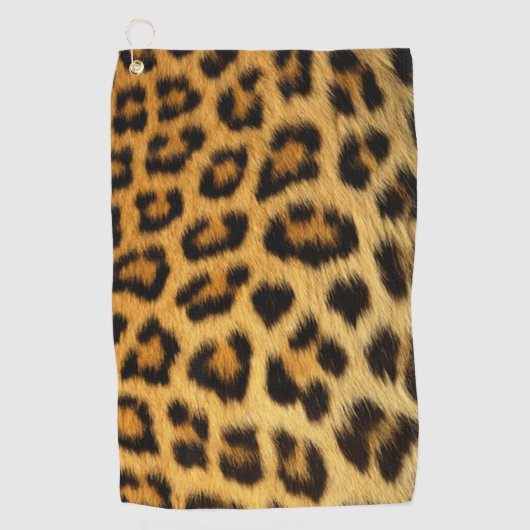 Leopard Print Golfhandtuch (Vorderseite)