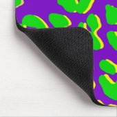 Leopard Print Green Lila Gelb Mousepad (Ecke)