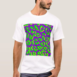 Leopard Print Green Lila Gelb T-Shirt
