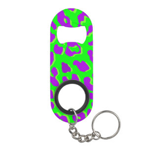 Leopard Print Green Lila Mini Flaschenöffner