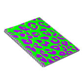 Leopard Print Green Lila Notizblock (Rechte Seite)