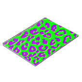 Leopard Print Green Lila Notizblock (Linke Seite)