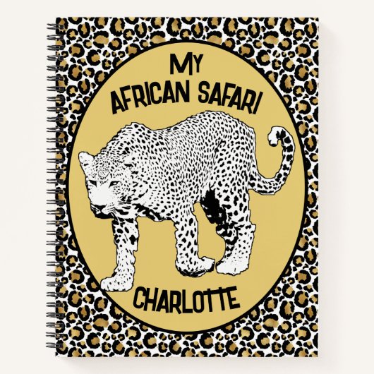 Leopard Print-Großbild-Design speziell Notizblock (Vorderseite)