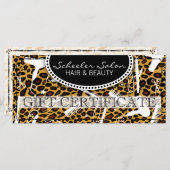 Leopard Print Hair & Beauty Geschenkgutschein (Vorne/Hinten)
