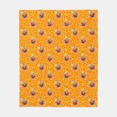 Leopard print Halloween pattern Fleecedecke (Vorderseite)