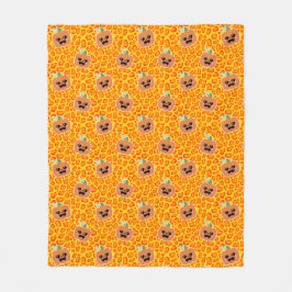 Leopard print Halloween pattern Fleecedecke