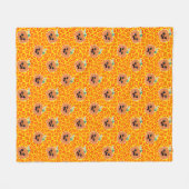 Leopard print Halloween pattern Fleecedecke (Vorderseite (Horizontal))