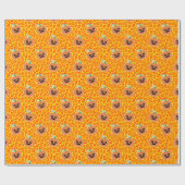 Leopard print Halloween pattern Geschenkpapier (Flach)
