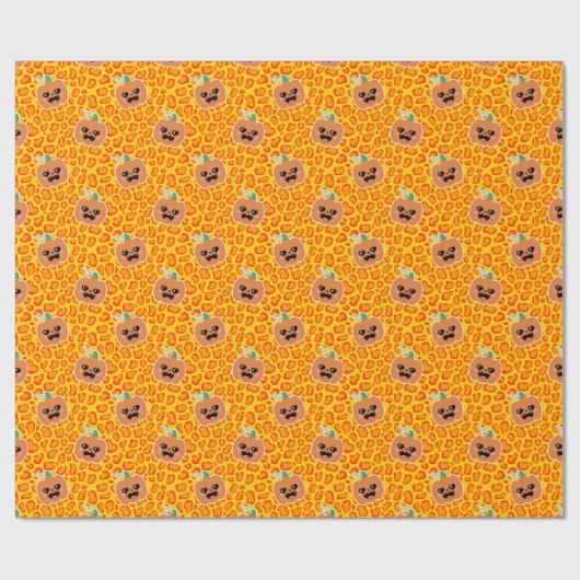 Leopard print Halloween pattern Geschenkpapier (Flach)