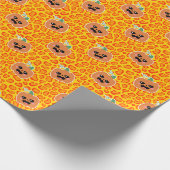 Leopard print Halloween pattern Geschenkpapier (Ecke)