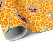 Leopard print Halloween pattern Geschenkpapier (Rolleneckpunkt)