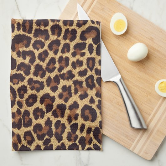 Leopard Print Handtuch (Viertel Falte)