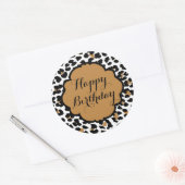 Leopard Print Happy Birthday Stickers (Umschlag)