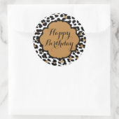 Leopard Print Happy Birthday Stickers (Tasche)