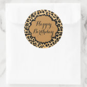 Leopard Print Happy Birthday Stickers (Tasche)
