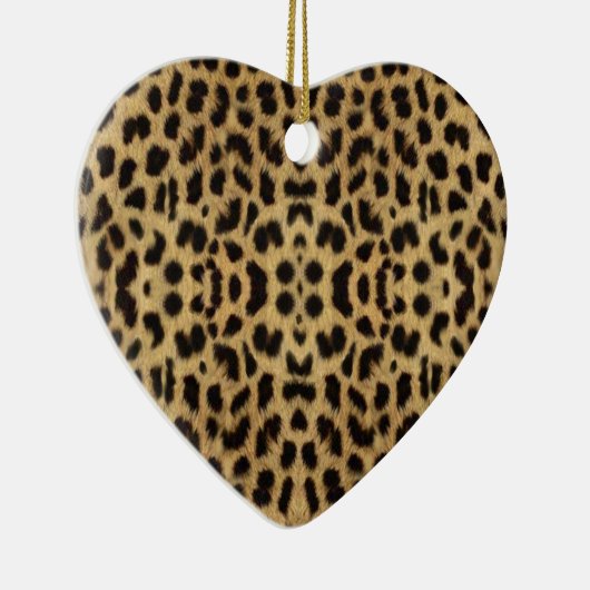 Leopard Print Heart Ornament (Rechts)