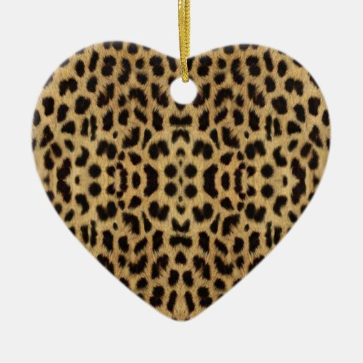 Leopard Print Heart Ornament (Vorne)