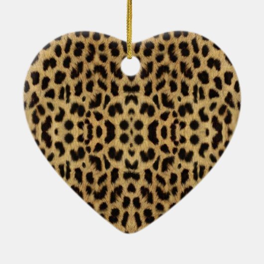 Leopard Print Heart Ornament (Hinten)