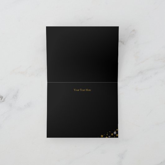 Leopard Print & Heelses Gold Dankeschön-Karte Dankeskarte (Innenseite)