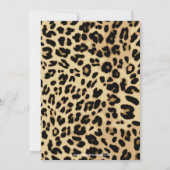 Leopard Print Hot Pink Bow Girl Babydusche Einladung (Rückseite)