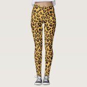 Leopard Print Imitate für Wild Style Safari Muster Leggings (Vorderseite)