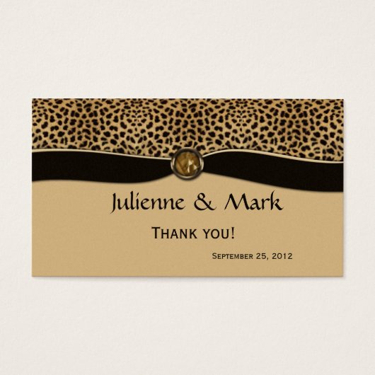 Leopard Print IMITATS Ribbon Jewel Gastgeschenk Ho (Vorderseite)