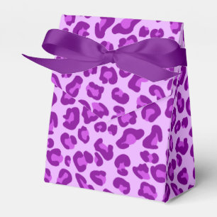 Leopard Print in Deep Lila und Lavendel Geschenkschachtel