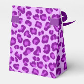 Leopard Print in Deep Lila und Lavendel Geschenkschachtel (Rückseite)